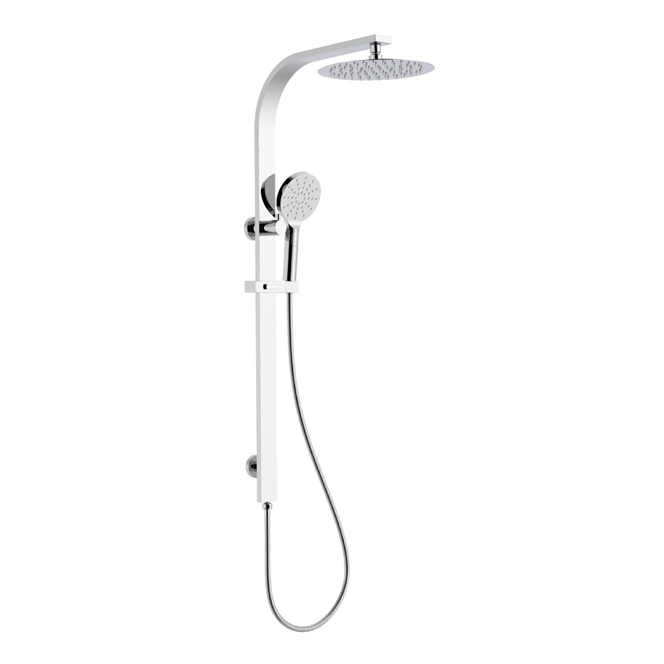 Orbit Long Neck Rail Shower with Overhead — Chrome