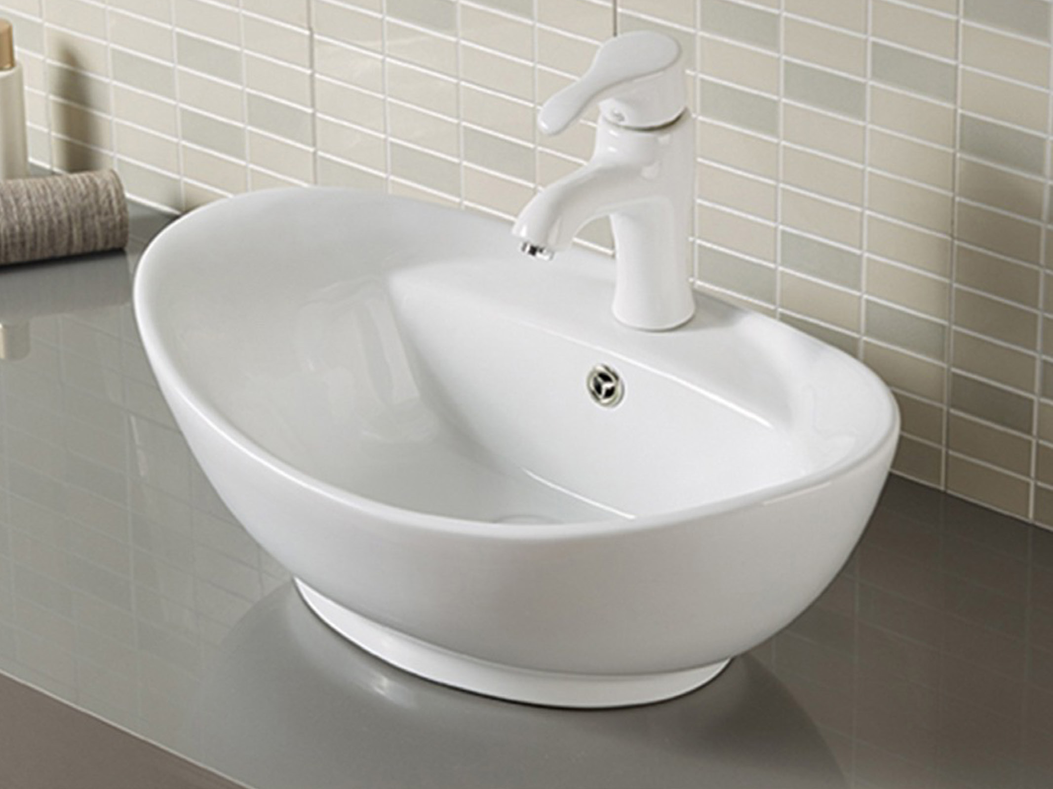 Orbit Countertop Basin — Gloss White